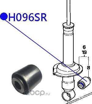 52622-S7A-014 H096SR сайлентблоки полиуретановые (Фортуна). Артикул H096SR