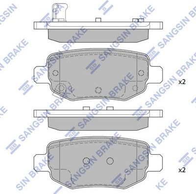 Тормозные колодки Sangsin Hi-Q. Артикул SP2126-R