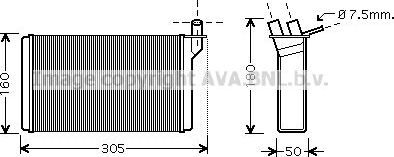 Радиатор отопителя (печки) AVA для ВАЗ 2111 1995-2009. Артикул LA6018