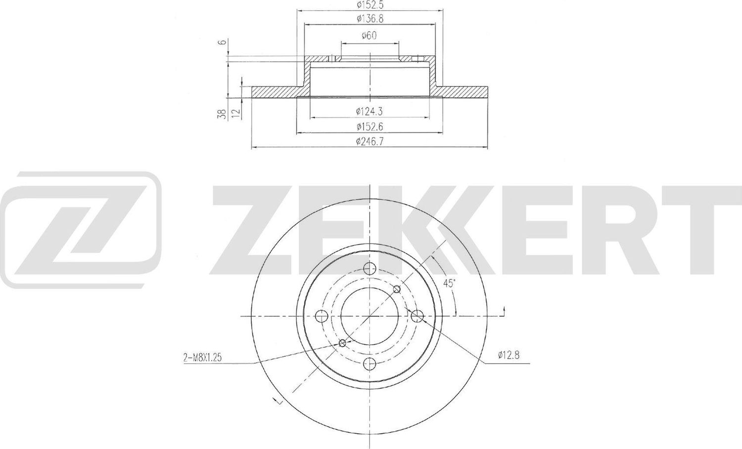 Тормозной диск Zekkert. Артикул BS-6853