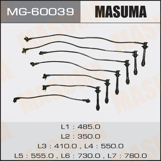 Высоковольтные провода (провода зажигания) (комплект) Masuma для Toyota Chaser V (X90) 1992-1996. Артикул MG-60039