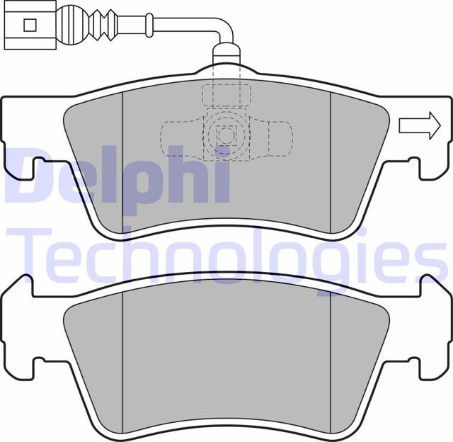 Тормозные колодки Delphi (Low-Metallic). Артикул LP2087