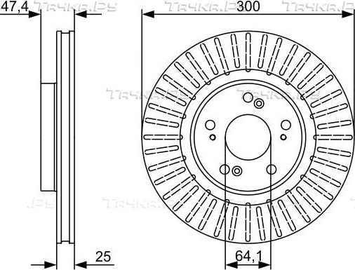 Тормозной диск Bosch. Артикул 0 986 479 534