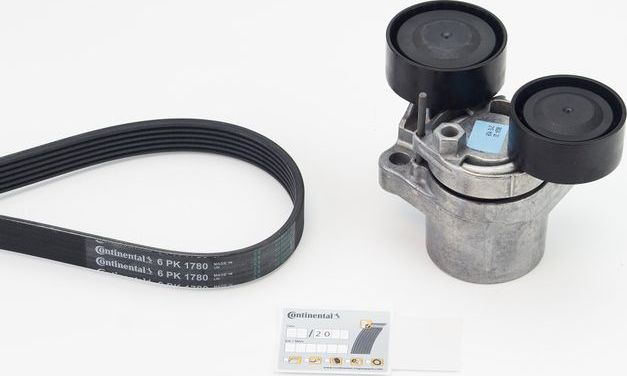 Приводной ремень поликлиновой с роликами (комплект) ContiTech. Артикул 6PK1780K2