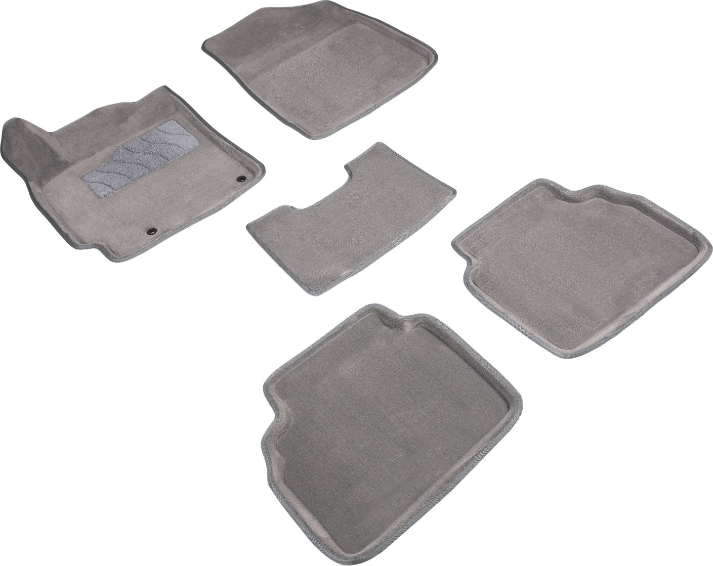 Коврики Seintex 3D ворсовые для салона Kia Cerato IV 2018-2026 СЕРЫЕ. Артикул 94732