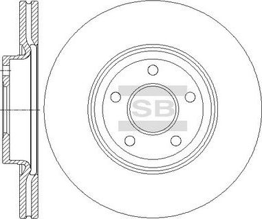 Тормозной диск Sangsin Hi-Q передний для Volvo V50 I 2004-2012. Артикул SD5313