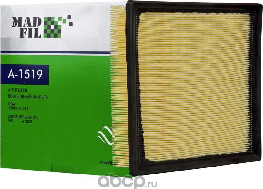 Фильтр воздушный Madfil Toyota A-1519 (аналог A-1033) Madfil. Артикул А1519
