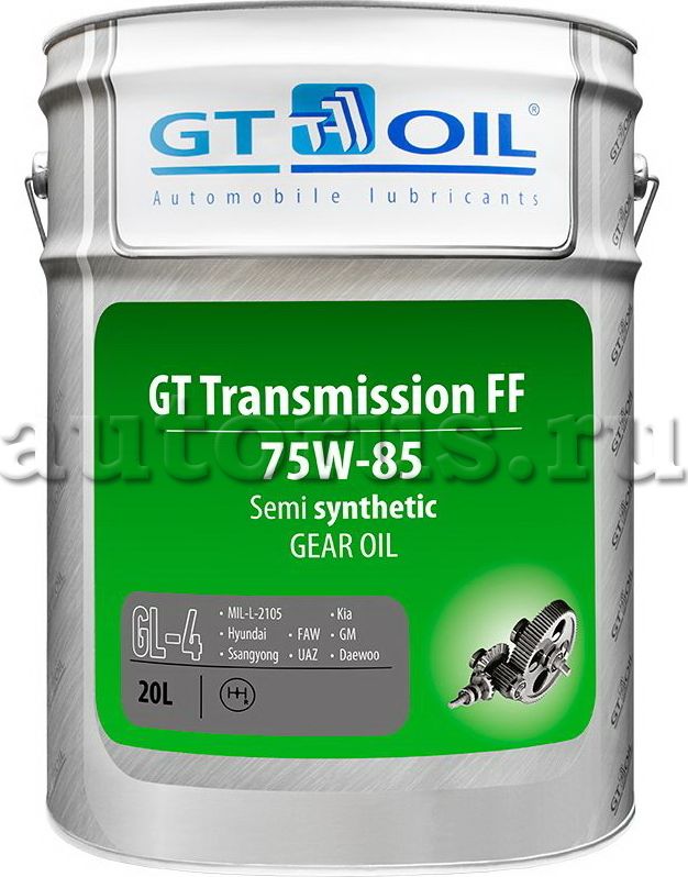 Масло транс. GT Transmission FF  SAE 75W-85  API GL-4  20 л (GT OIL). Артикул 8809059407653
