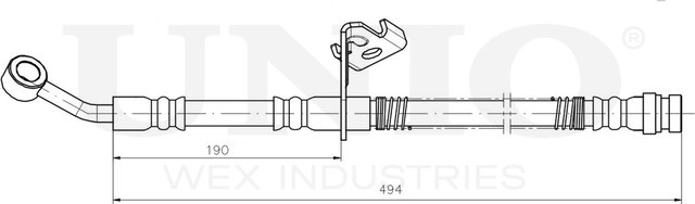 Шланг тормозной (Unio). Артикул BRH-10072