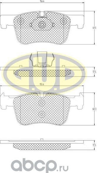 КОЛОДКИ ТОРМ ПЕРЕДН BMW1 10-/BMW 1 11-/BMW 3 11-/BMW 3 GRAN TURISMO 13-/BMW 3 To (G.u.d). Артикул GBP147800