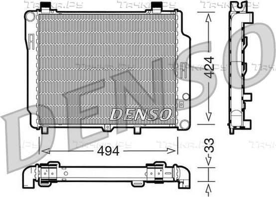 Радиатор охлаждения двигателя Denso (алюминий). Артикул DRM17074