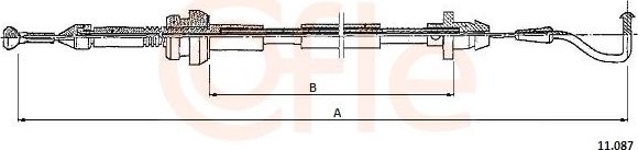 Трос газа Cofle для SEAT Toledo I 1991-1999. Артикул 11.087