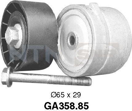 Натяжной ролик (натяжитель) приводного поликлинового ремня NTN / SNR. Артикул GA358.85