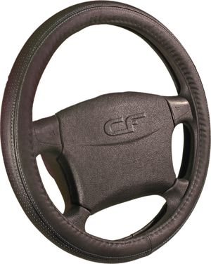 Оплётка на руль CarFashion Gap (размер M, экокожа, цвет ЧЕРНЫЙ/СИНИЙ). Артикул 31184