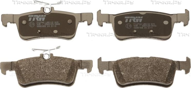 Тормозные колодки TRW COTEC задние для Peugeot 308 II 2013-2026. Артикул GDB2055