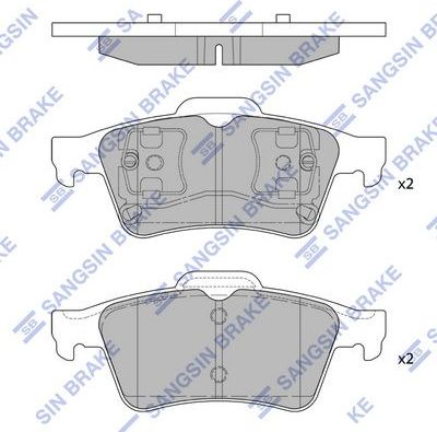 Тормозные колодки Sangsin Hi-Q задние для Saab 9-3 II 2002-2015. Артикул SP4280