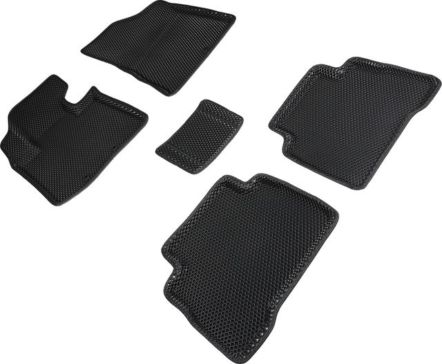 Коврики Seintex 3D EVA Ромб для салона Kia Sorento II рестайлинг 2012-2026 ЧЕРНЫЕ. Артикул 95303