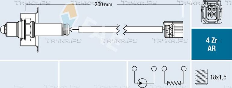 Лямбда-зонд (кислородный датчик) FAE для Honda CR-V III 2006-2012. Артикул 75622