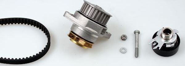 Помпа (водяной насос) с комплектом ремня ГРМ Hepu. Артикул PK05401