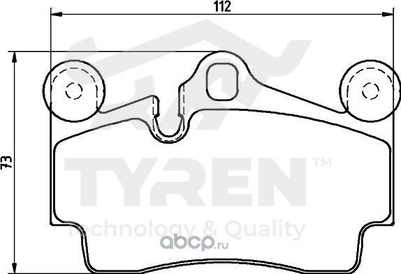 Колодки тормозные (Tyren). Артикул TYR1219741