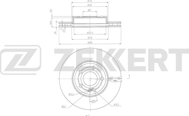 Тормозной диск Zekkert. Артикул BS-6849