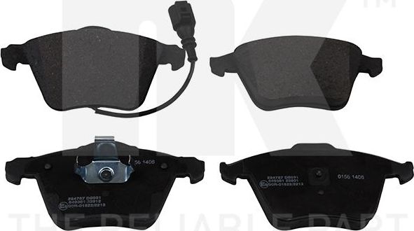 Тормозные колодки NK. Артикул 224787