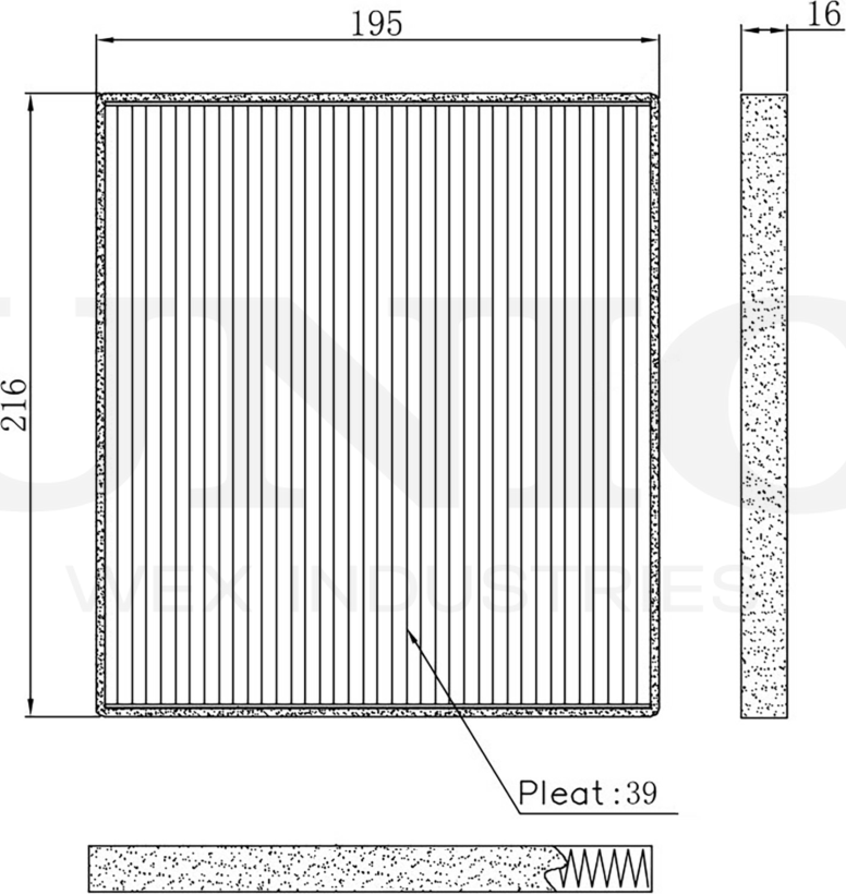 Фильтр салона (Unio). Артикул FLT-40050