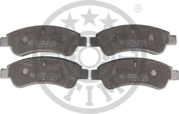 Тормозные колодки Optimal. Артикул BP-84010