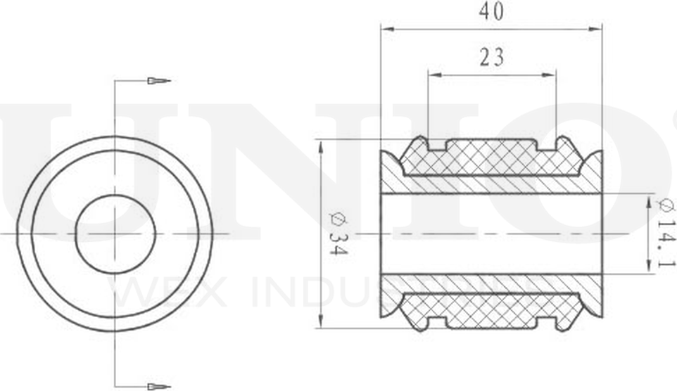 Сайлентблок рычага подвески (Unio). Артикул RMP-20075