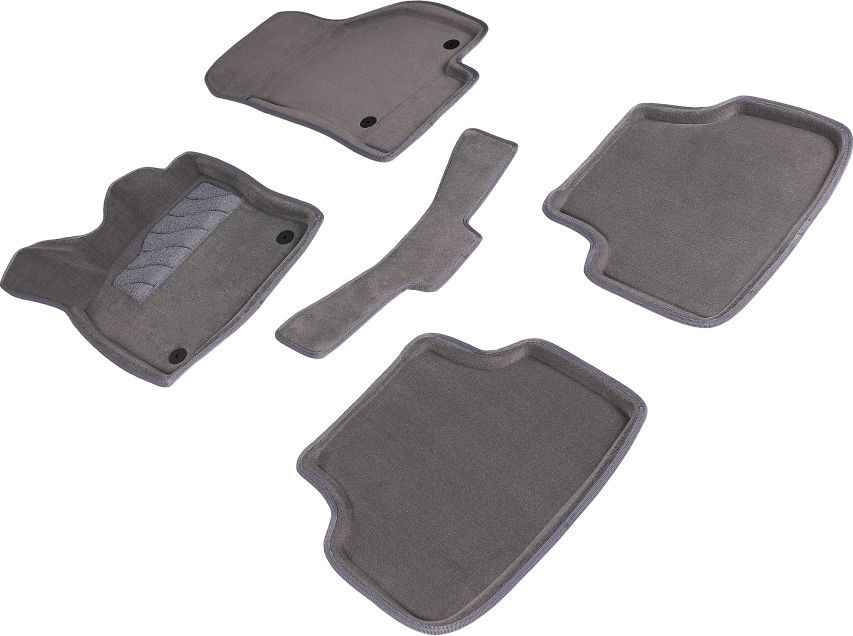 Коврики Seintex 3D ворсовые для салона Skoda Octavia A7 2013-2020 СЕРЫЕ. Артикул 90565