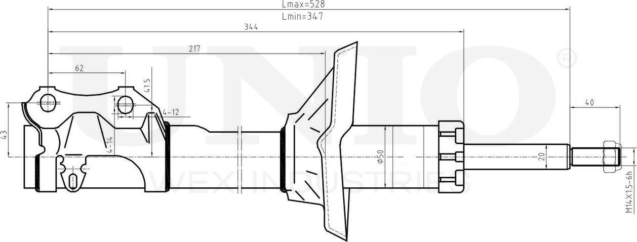 Амортизатор подвески (Unio). Артикул SAB-20032