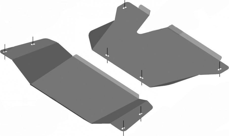 Защита алюминиевая Alfeco для КПП и РК Toyota Land Cruiser 105 2002-2007. Артикул ALF.24.83al