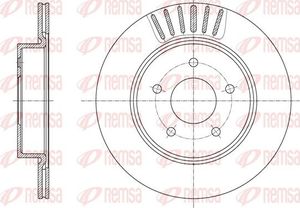 Тормозной диск Remsa задний для Nissan X-Trail T32 2014-2025. Артикул 61623.10