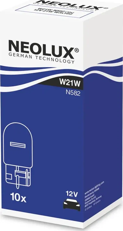 Лампа 12V W21W 21W W3x16d NEOLUX Standart картон N582. Артикул N582