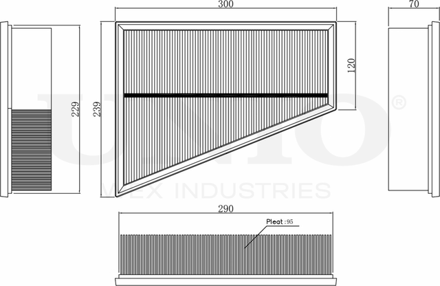 Фильтр воздушный (Unio). Артикул FLT-10009
