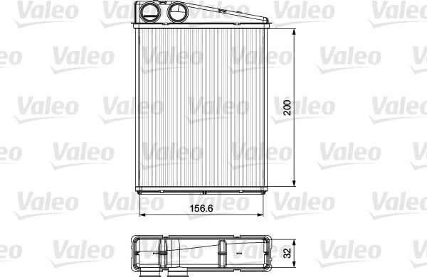 Радиатор отопителя (печки) Valeo (алюминий). Артикул 811542