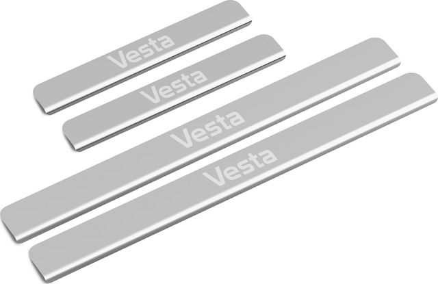 Накладки на пороги AutoMax для Lada Vesta седан, универсал 2015-2026. Артикул AMLAVES01