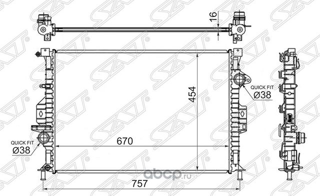 Радиатор FORD C-MAX  10-FORD FOCUS III  1,6TFORD (SAT). Артикул SGFD0003