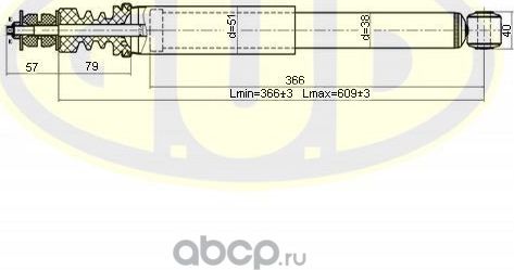 Амортизатор G.U.D.. Артикул GSA343418