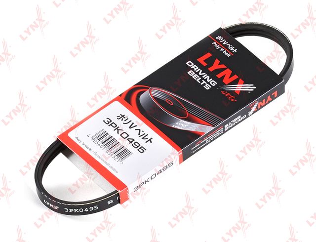 Приводной ремень поликлиновой LYNXauto. Артикул 3PK0495