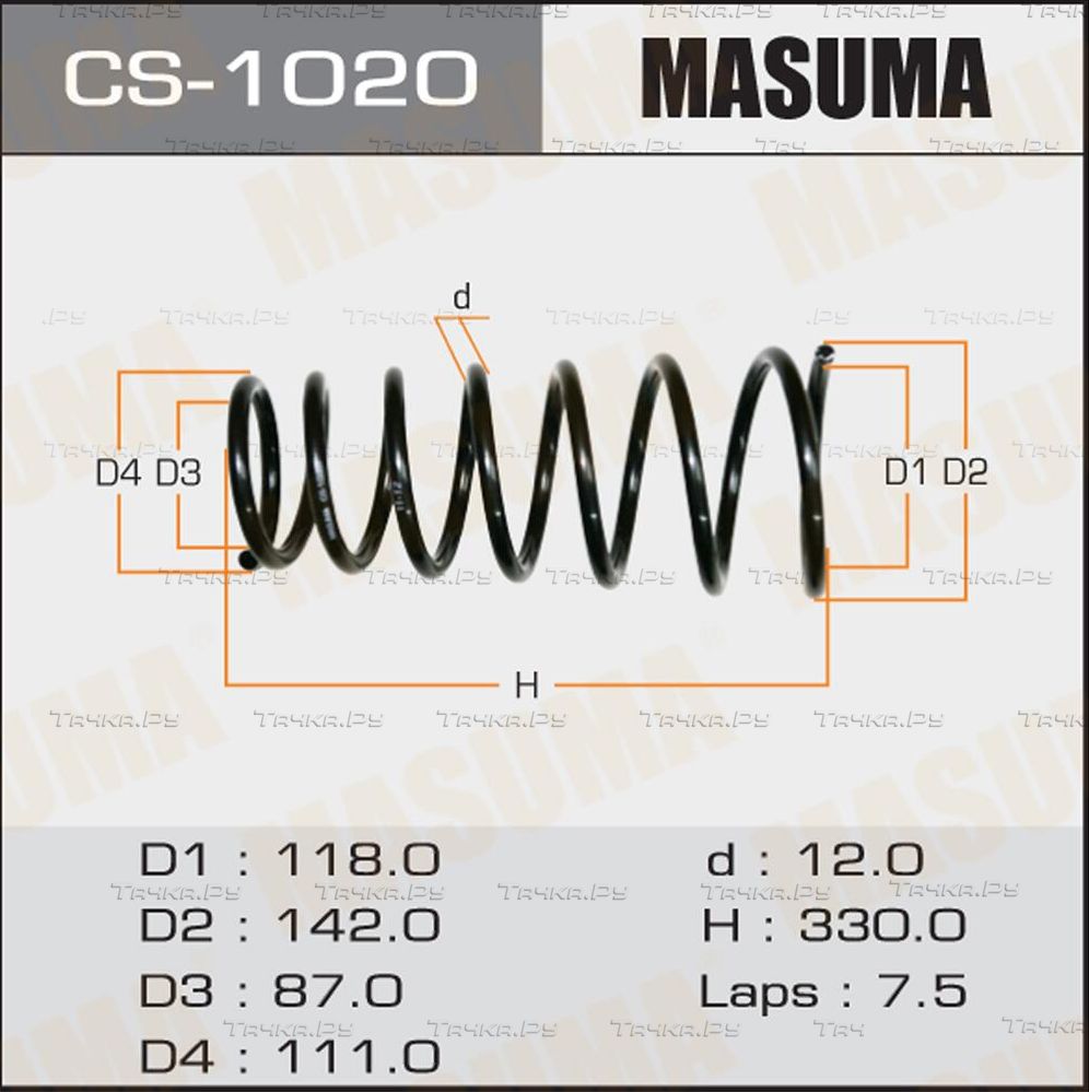 Пружина подвески Masuma. Артикул CS-1020