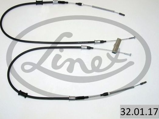 Трос ручника (тросик ручного тормоза) Linex. Артикул 32.01.17