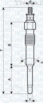 Свеча накаливания (накала) Magneti Marelli для Citroen Jumpy I 1998-2006. Артикул 062900007304