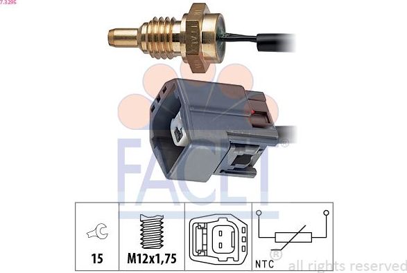 Датчик температуры охлаждающей жидкости Facet Made in Italy - OE Equivalent для Ford Tourneo Connect I 2002-2013. Артикул 7.3295