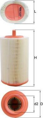 Воздушный фильтр Mahle. Артикул LX 1277