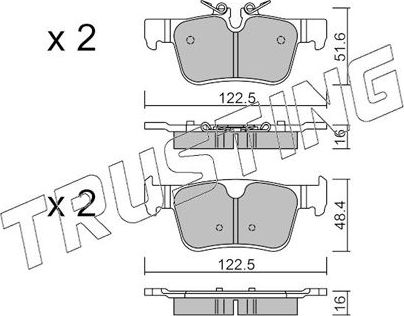 Тормозные колодки Trusting. Артикул 1121.0