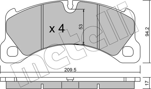 Тормозные колодки Metelli. Артикул 22-0956-0