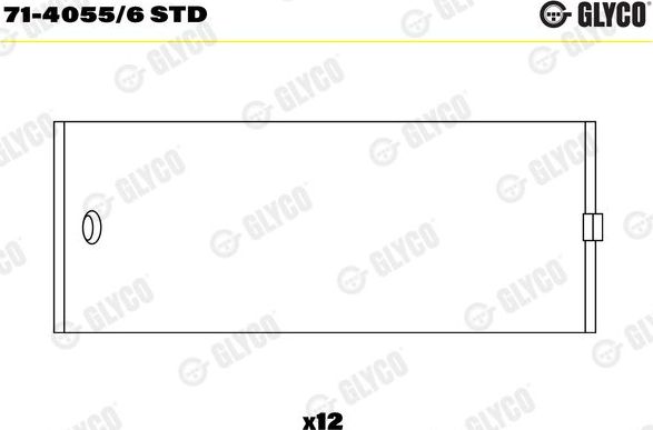 Вкладыши шатунные Glyco. Артикул 71-4055/6 STD
