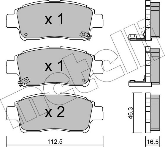 Тормозные колодки Metelli. Артикул 22-0292-0