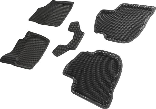 Коврики Seintex 3D EVA ромб для салона Skoda Rapid II 2020-2026 ЧЕРНЫЕ. Артикул 95199
